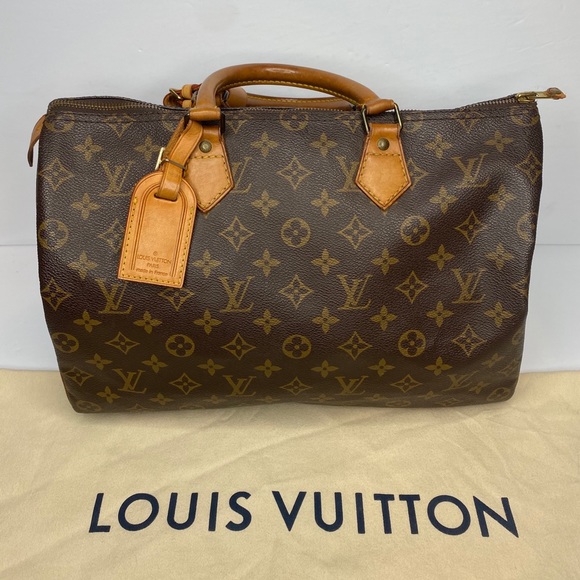 AUTHENTIC LOUIS VUITTON MONOGRAM SPEEDY 35 HANDBAG
